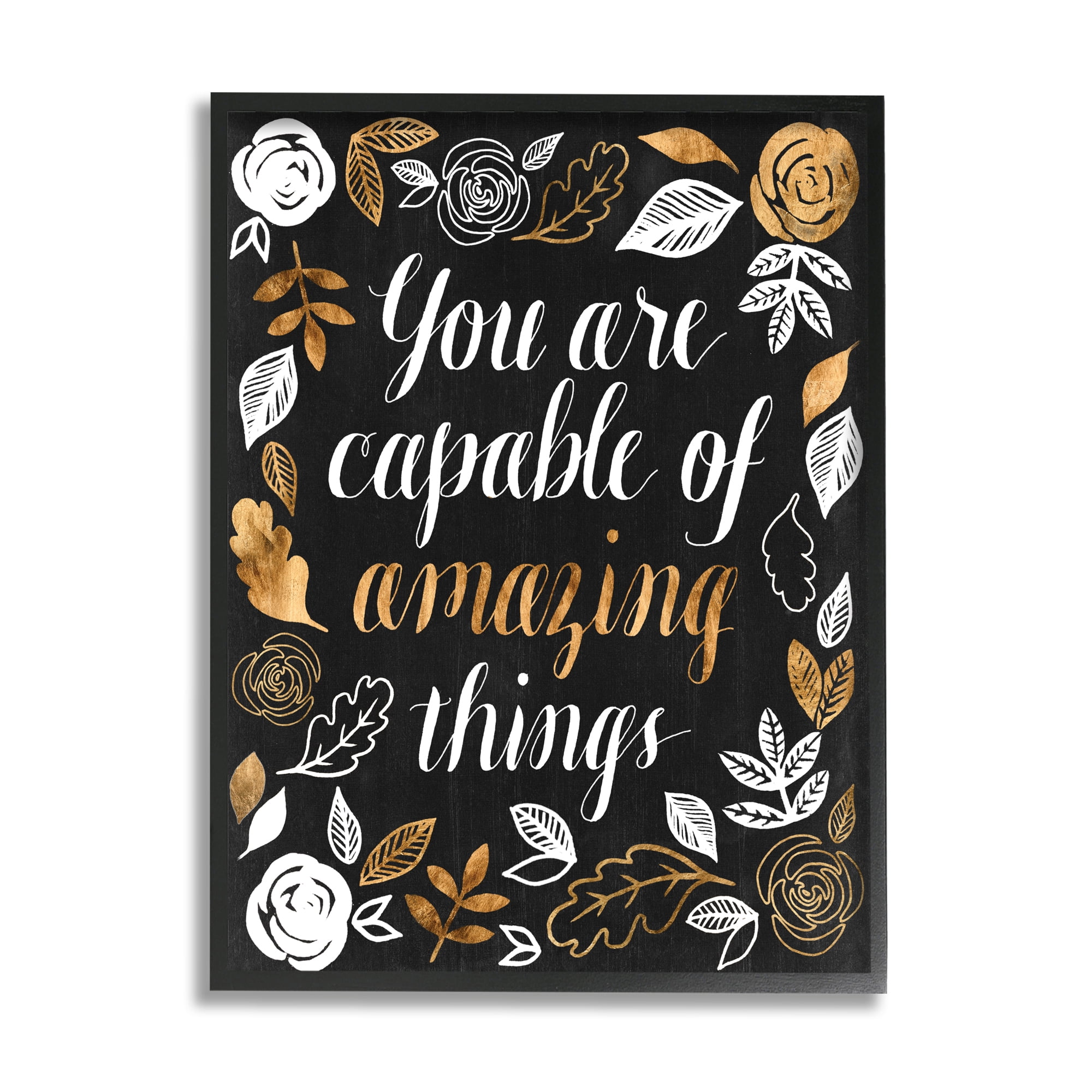 Stupell Industries Capable of Amazing Things Encouragement Autumn Floral, 16 x 20, Designed by Grace Popp
