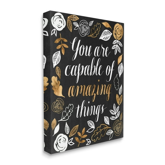 Stupell Industries Capable of Amazing Things Encouragement Autumn Floral, 30 x 40, Designed by Grace Popp