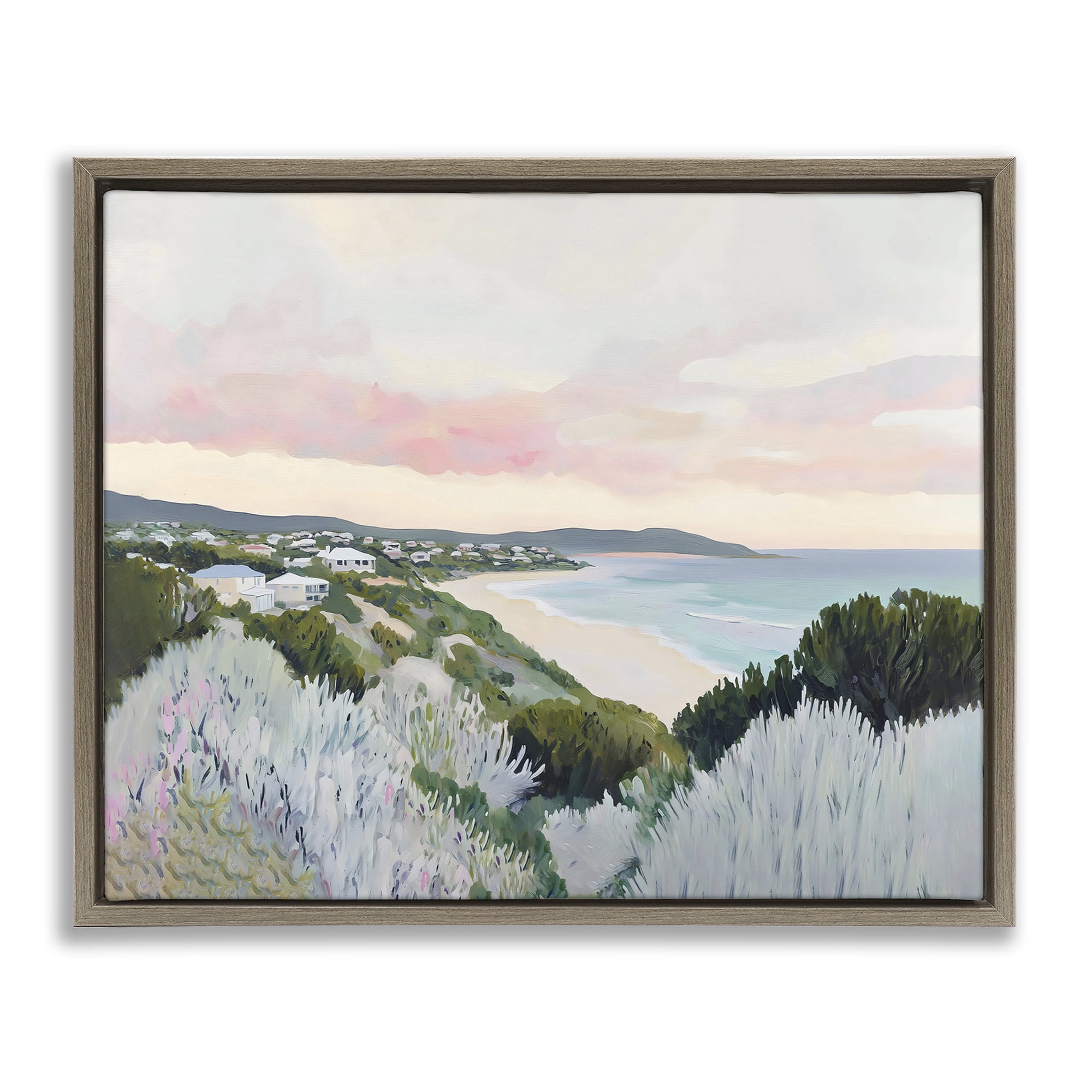 Stupell Industries Cape Cod Evening Light Brown Framed Floater Canvas Wall Art, design by The Prints Vibe
