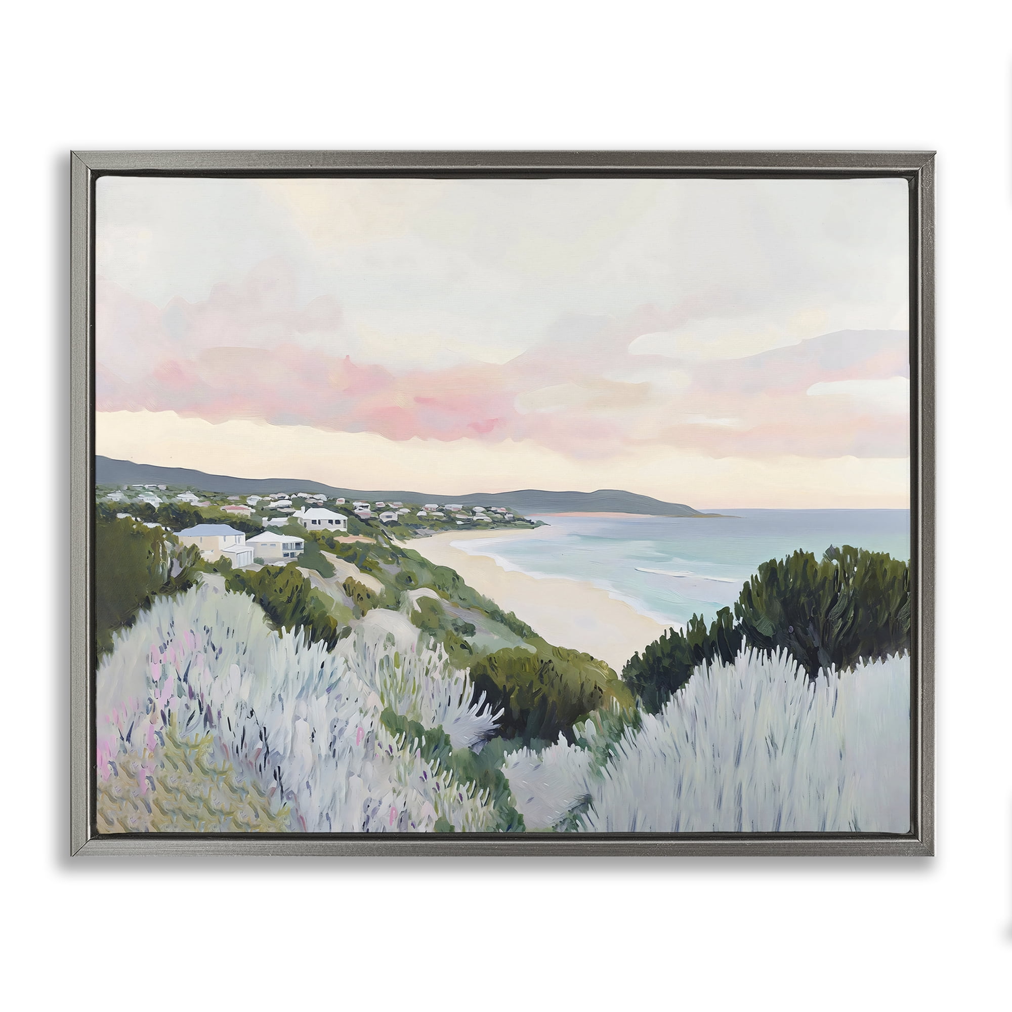 Stupell Industries Cape Cod Evening Light Gray Framed Floater Canvas Wall Art, design by The Prints Vibe