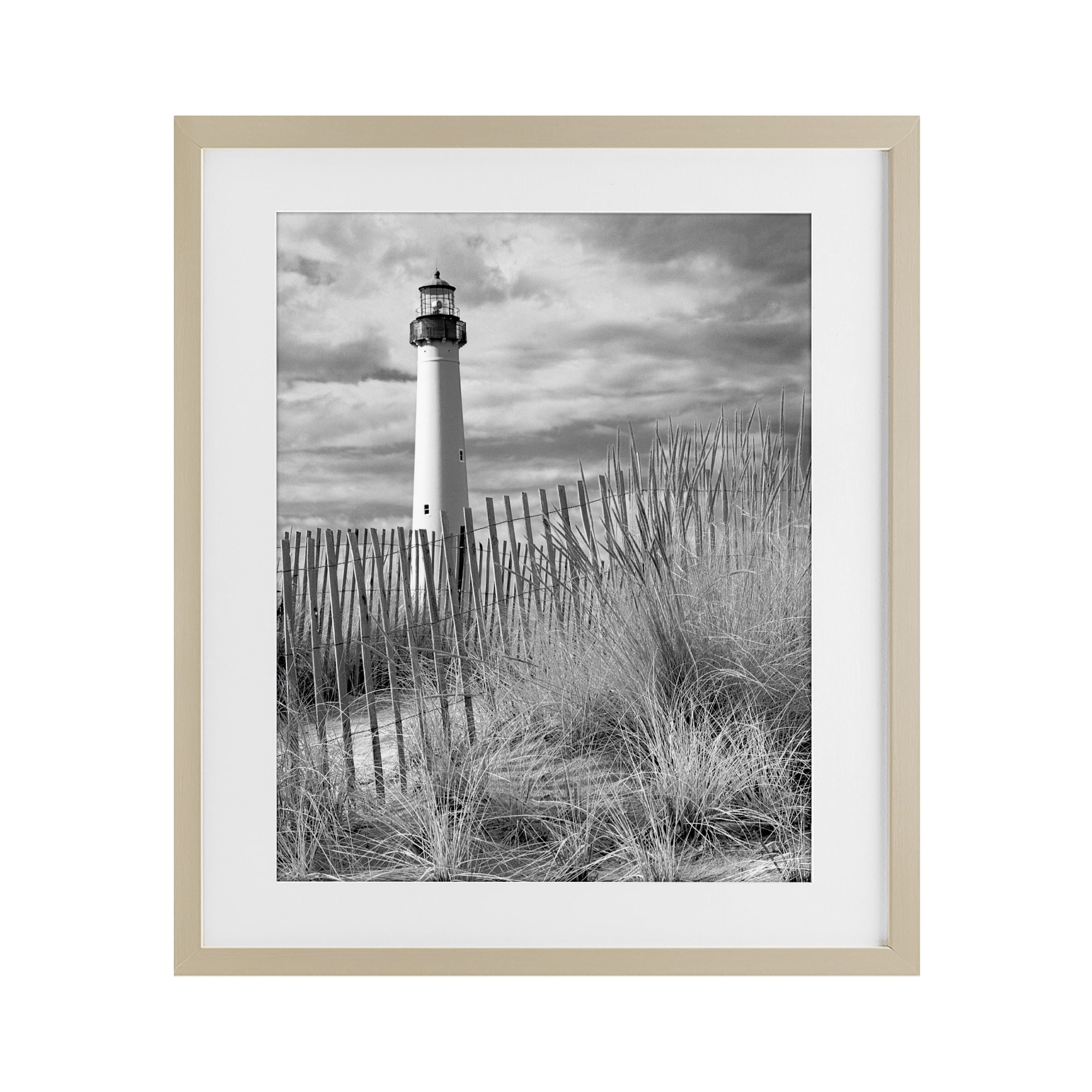 Stupell Industries Cape May Lighthouse View Birch Framed Print Under Glass, design by MJ Photography