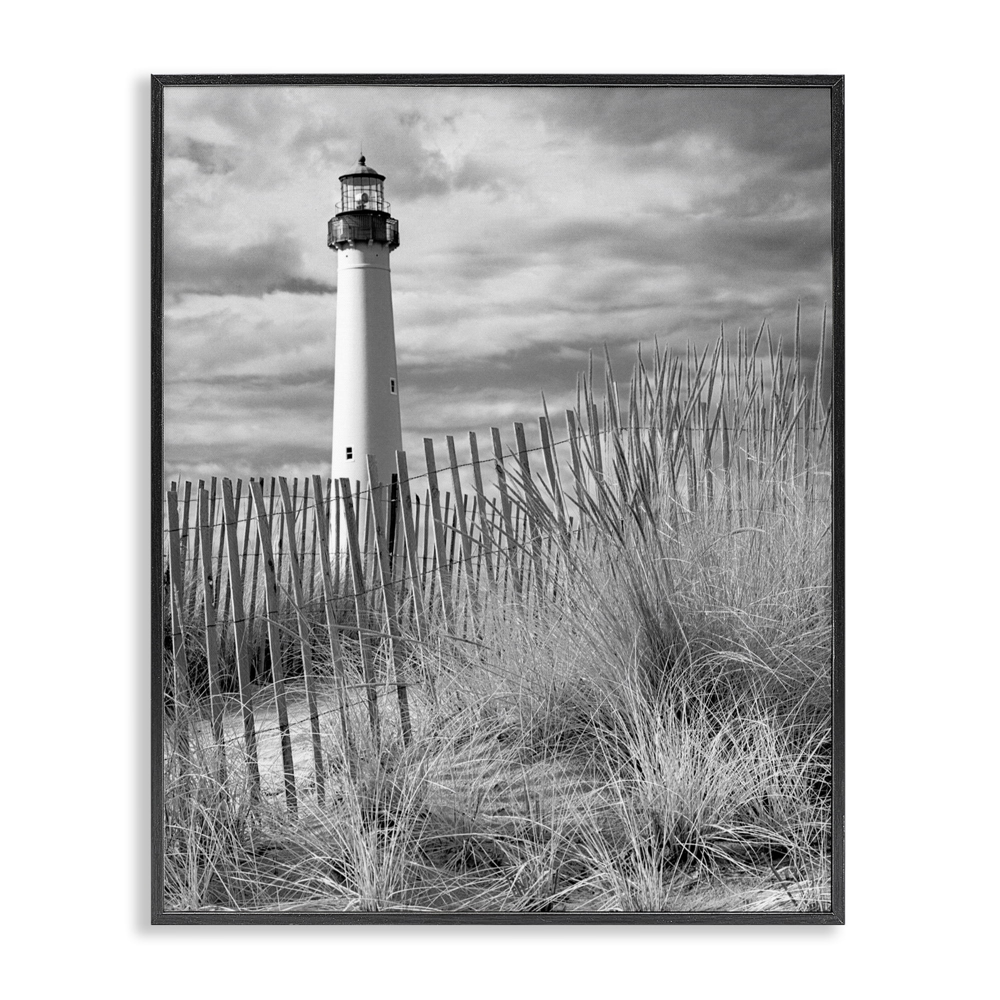 Stupell Industries Cape May Lighthouse View Black Framed Giclee Art, design by MJ Photography