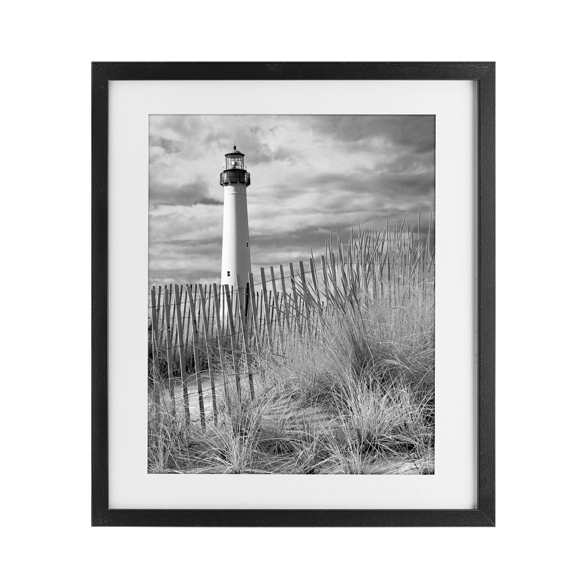 Stupell Industries Cape May Lighthouse View Black Framed Print Under Glass, design by MJ Photography