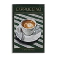 thumbnail image 1 of Stupell Industries Cappuccino Coffee over Stripes Black Framed Giclee Art, design by Andreas Magnusson, 1 of 9