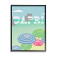 thumbnail image 1 of Stupell Industries Capri Beach Shore Umbrellas Graphic Art Black Framed Art Print Wall Art, Design by Lil' Rue, 1 of 7