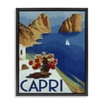 thumbnail image 1 of Stupell Industries Coastal Capri Island Cliffs Black Floating Frame Canvas Art, 17 x 21, by Lil' Rue, 1 of 8