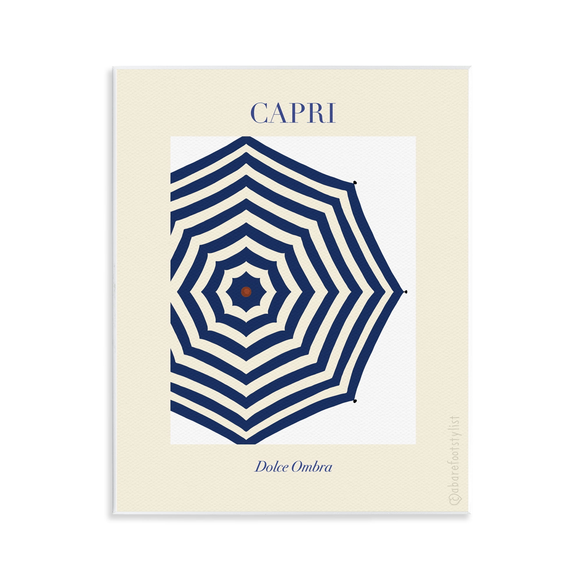 Stupell Industries Capri Striped Umbrella Wall Plaque Art, design by A Barefoot Stylist
