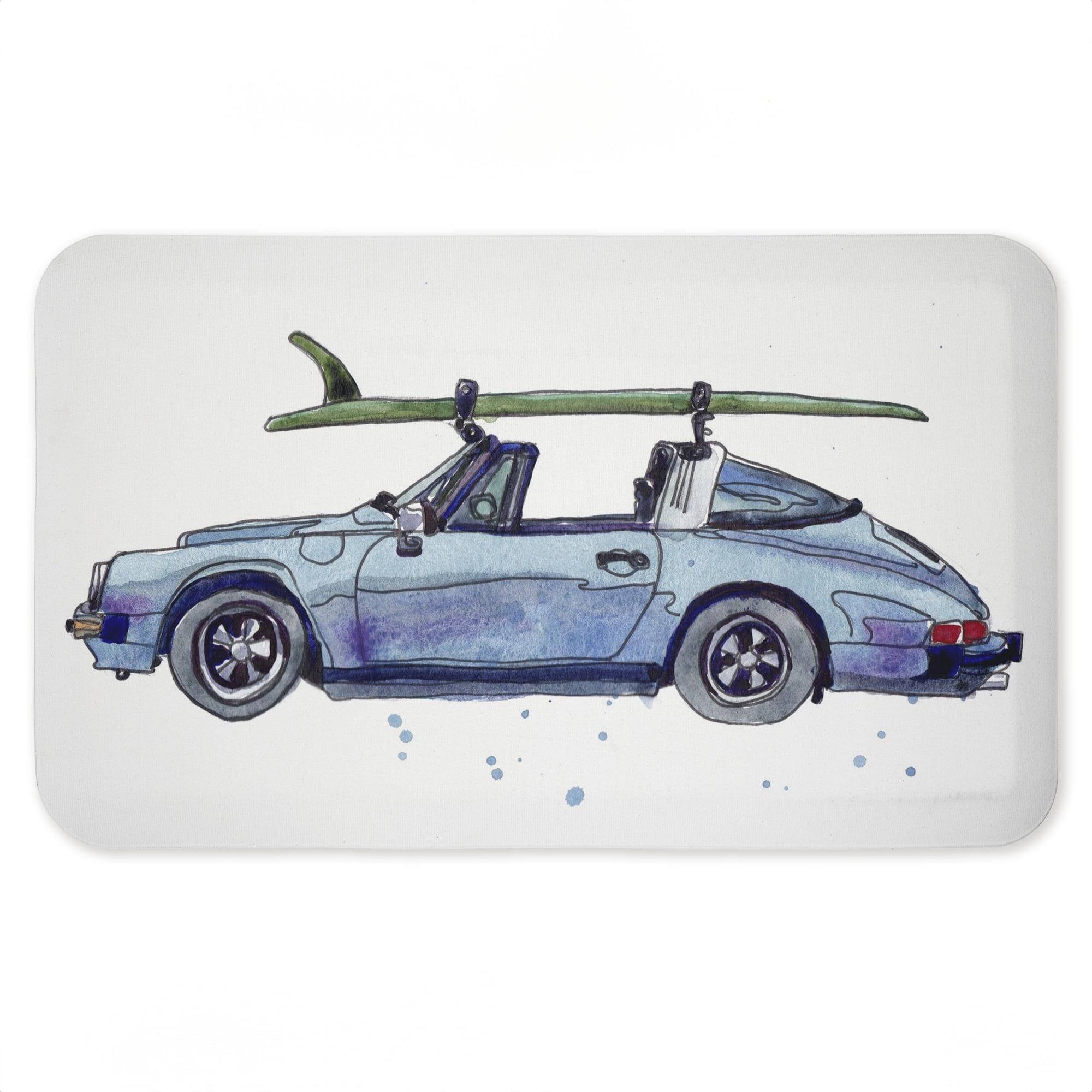 Stupell Industries Car & Surfboard Summer Fun Printed Anti-Fatigue Floor Mat, design by Paul McCreery