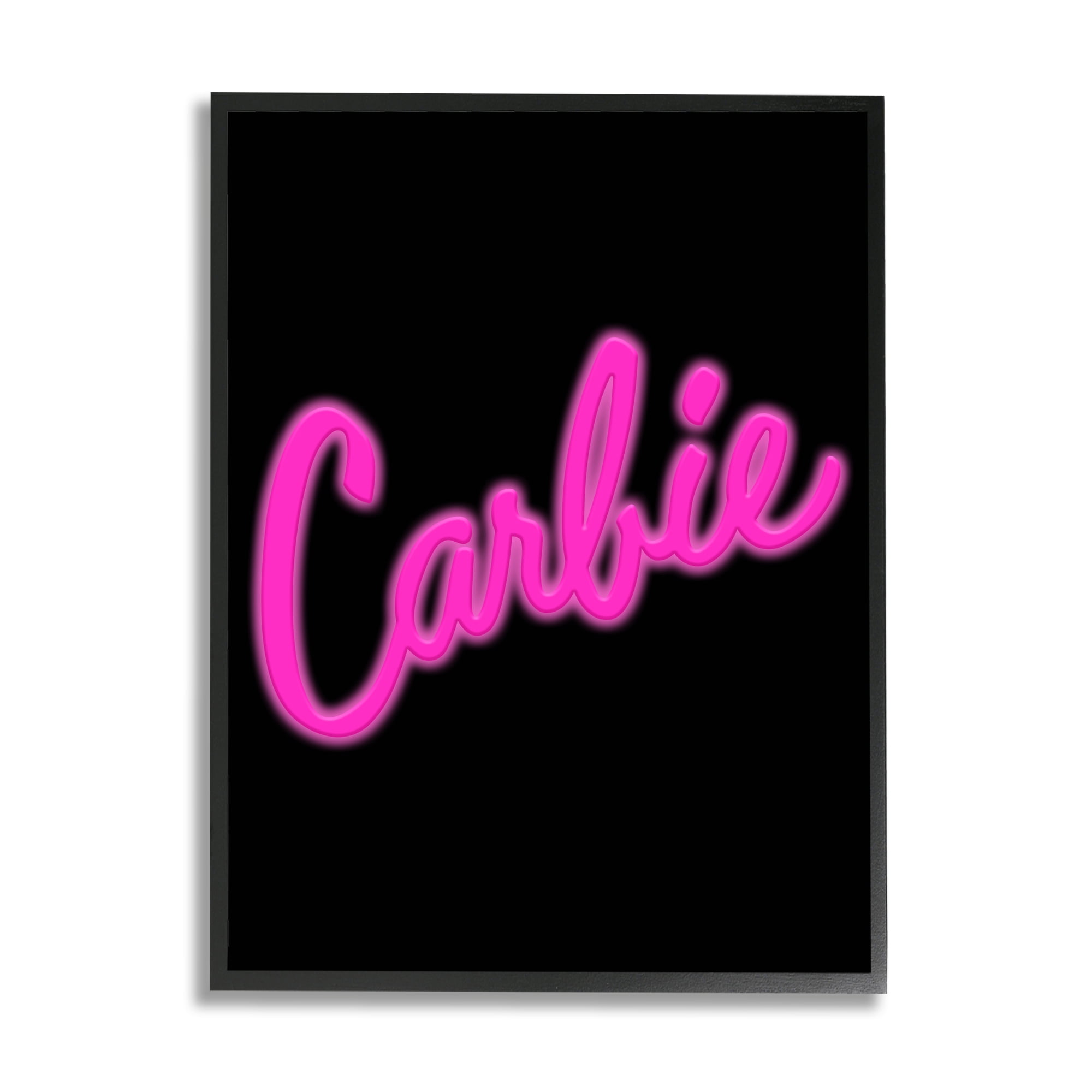 Stupell Industries Carbie Funny Food Phrase Inspirational Painting Black Framed Art Print Wall Art, 24 x 30