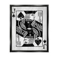 thumbnail image 1 of Stupell Industries Card Deck Jack Spade Symbol Graphic Art Jet Black Floating Framed Canvas Print Wall Art, Design by Lil' Rue, 1 of 6