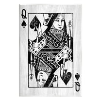 Stupell Industries Card Deck Queen Imagery Graphic Art Unframed Art Print Wall Art, Design by Lil' Rue