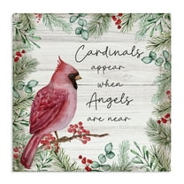 Stupell Industries Cardinals & Angels Phrase Animals & Insects Painting Gallery Wrapped Canvas Art Print Wall Art, 17 x 17