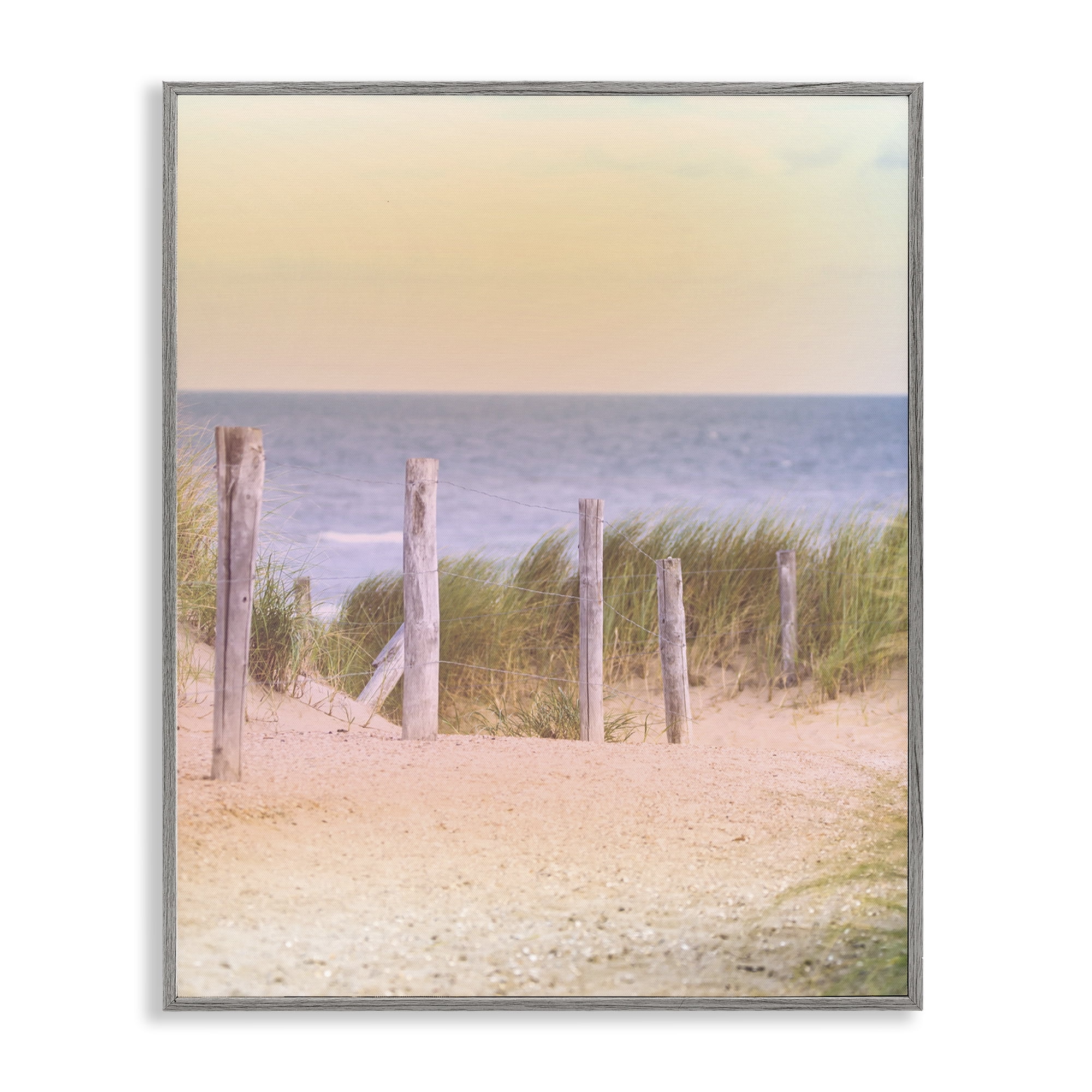 Stupell Industries Carefree Beach Vacation Gray Framed Giclee Art, design by Marcus Prime