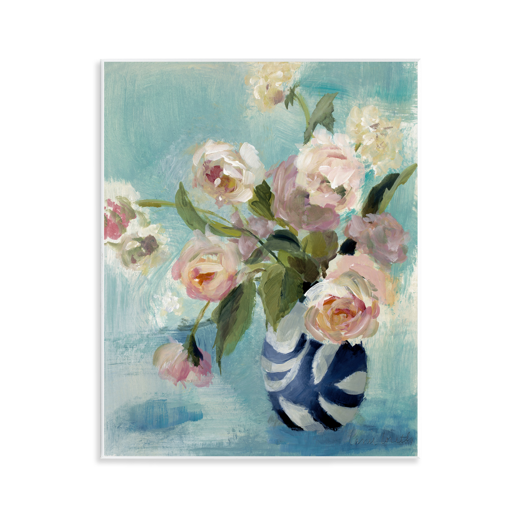 Stupell Industries Carefree Rose Blooms Botanical & Floral Painting Unframed Art Print Wall Art, 11 x 14