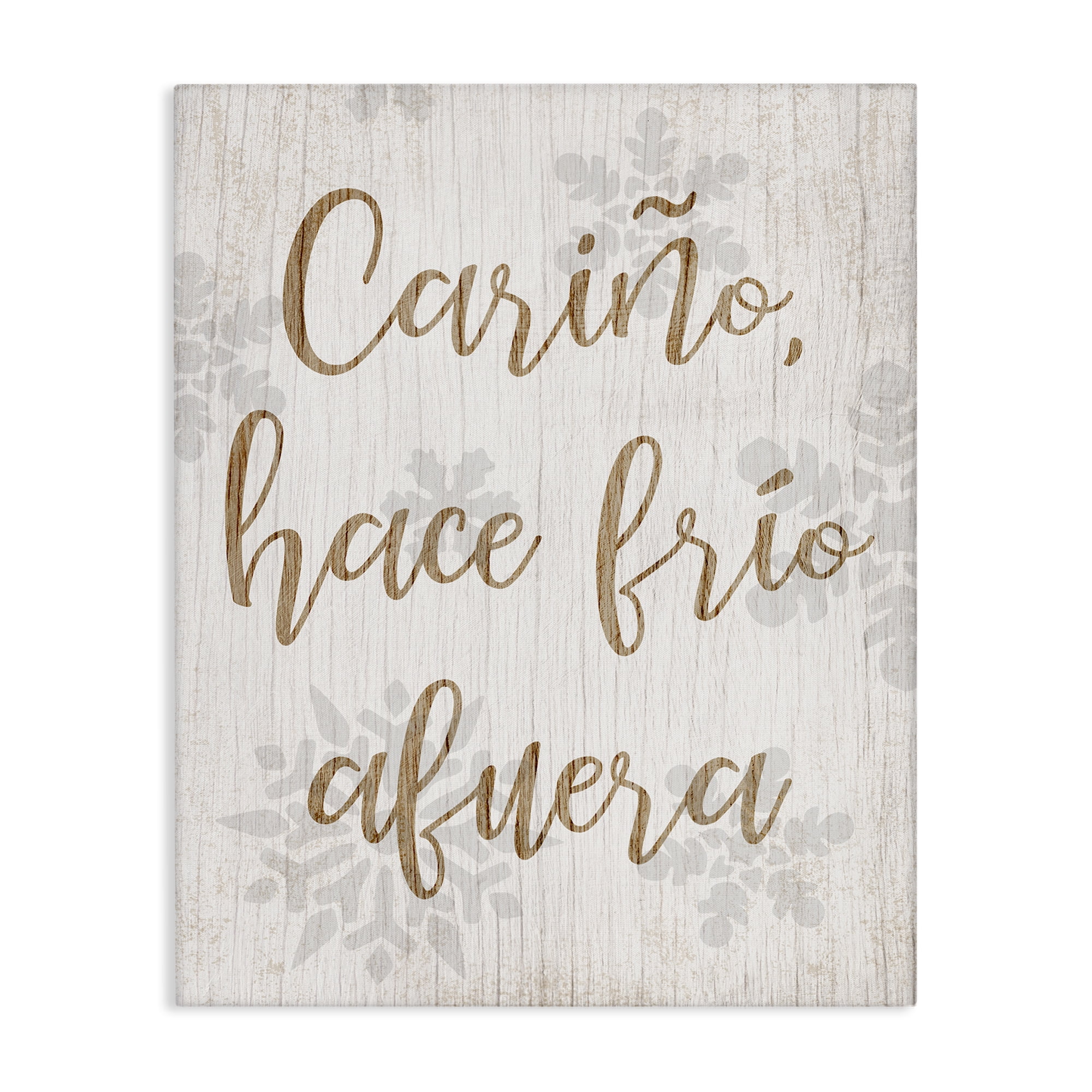 Stupell Industries Cariño Hace Frio Afuera Holiday Painting Wrapped Canvas Art Print Wall Art, 36 x 48