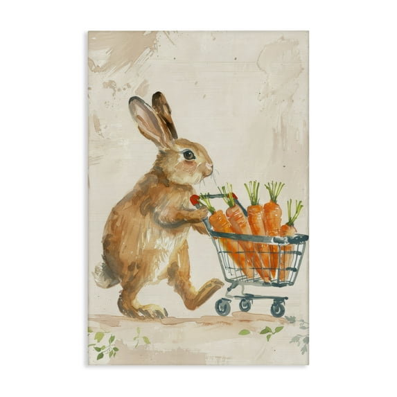 Carrot Connoisseur Rabbit Canvas Art, 16 x 24, Made In USA