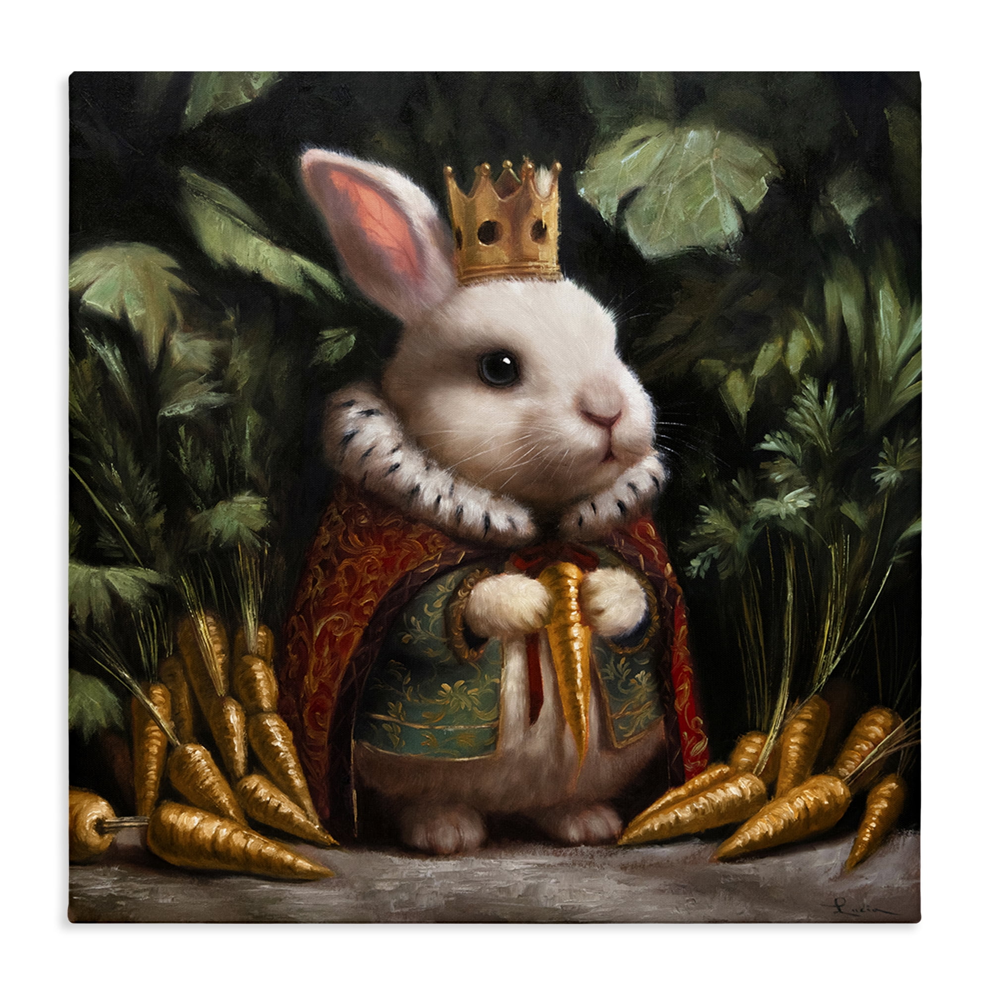 Stupell Industries Carrot Gold Royal Rabbit Canvas Wall Art, design by Lucia Heffernan