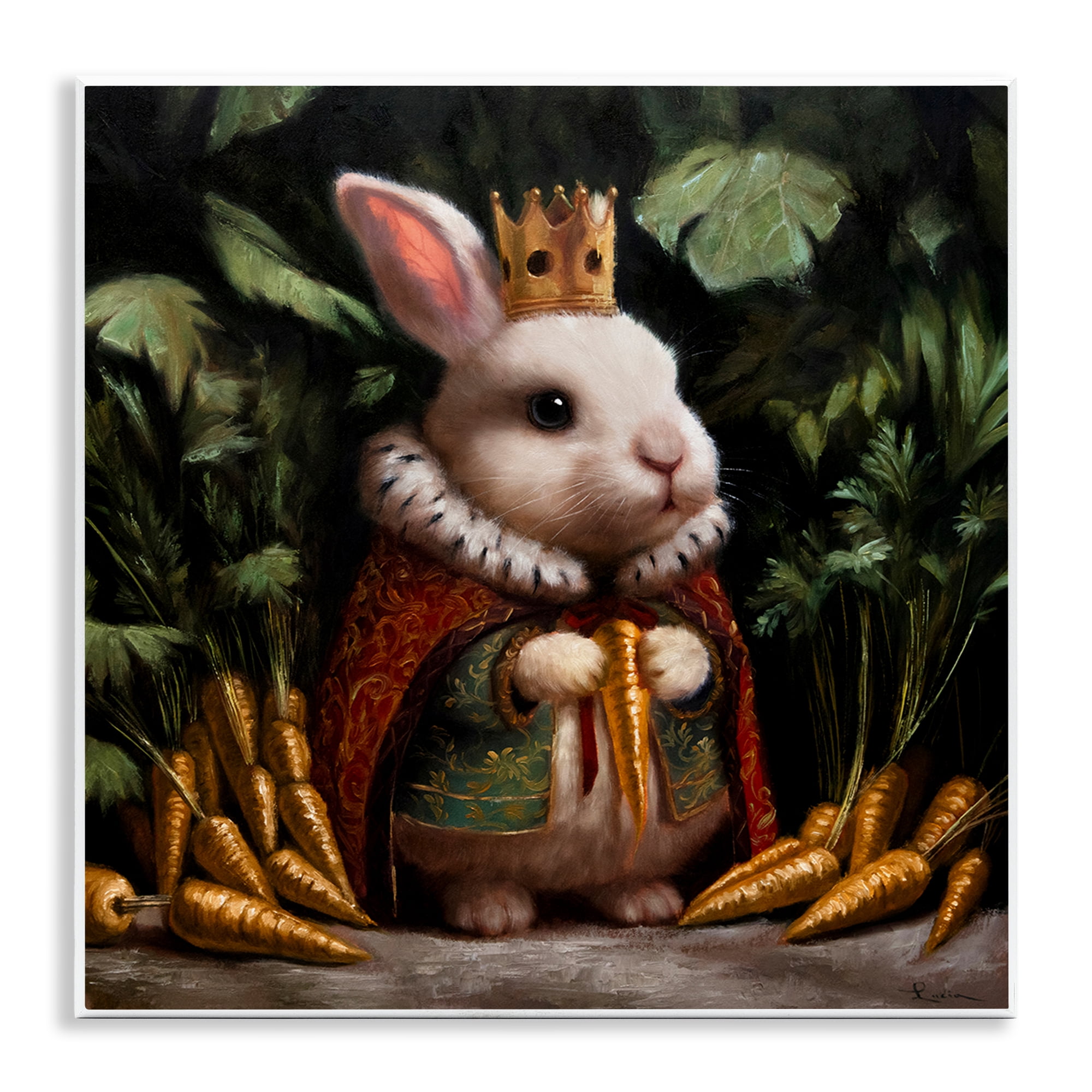 Stupell Industries Carrot Gold Royal Rabbit Wall Plaque Art, design by Lucia Heffernan