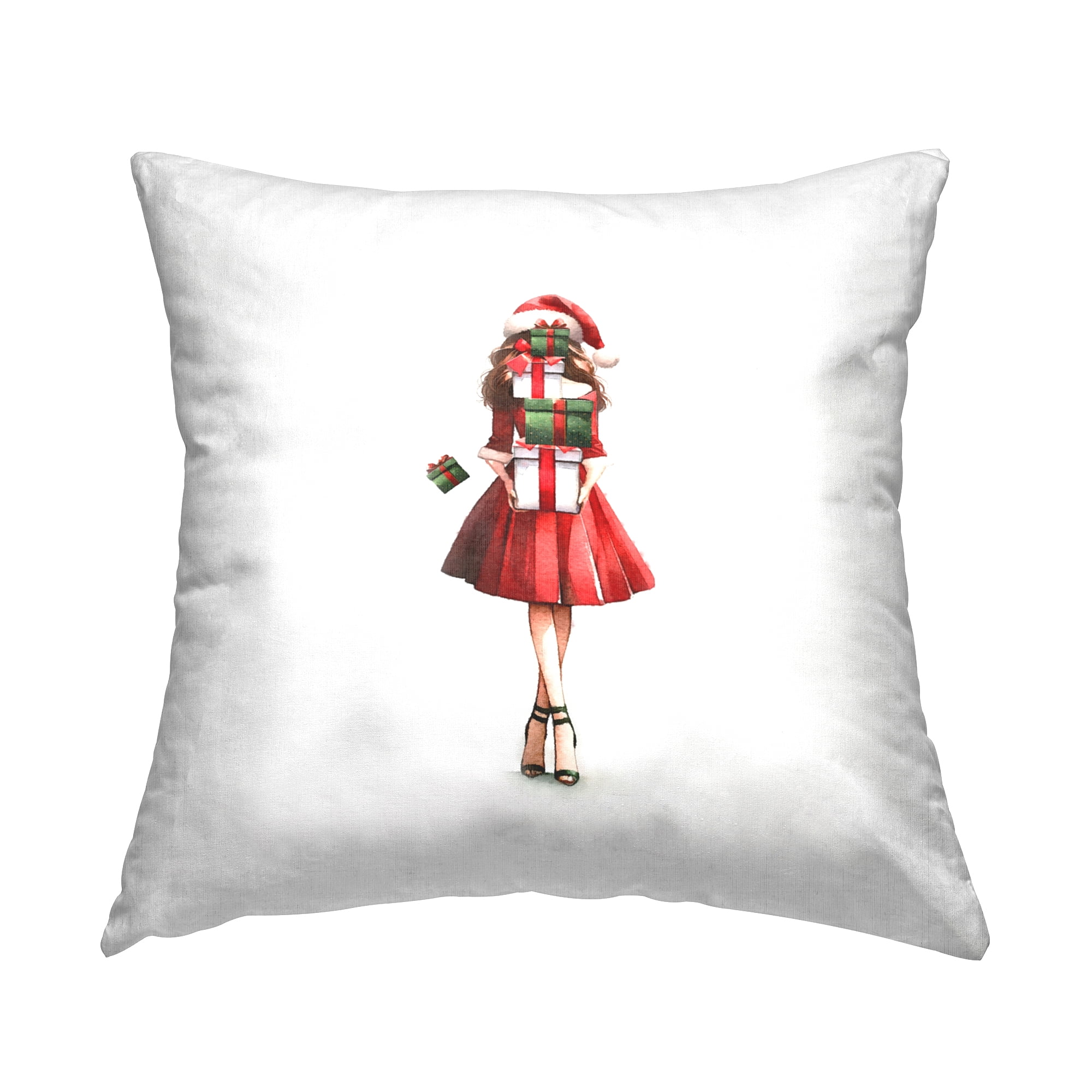 Stupell Industries Carrying Christmas Fun Decorative Printed Throw Pillow, 18 x 18