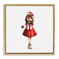 thumbnail image 1 of Stupell Industries Traditional Carrying Christmas Fun Gold Floating Frame Canvas Art, 18 x 18, by Amanda Greenwood, 1 of 8