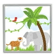 thumbnail image 1 of Stupell Industries Cartoon Jungle Animals Animals & Insects Painting Gray Framed Art Print Wall Art, 17 x 17, 1 of 9