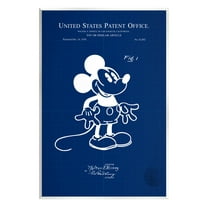 Stupell Industries Cartoon Mouse Character Blueprint Graphic Art Unframed Art Print Wall Art, Design by Karl Hronek