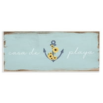 Stupell Industries Casa de Playa Nautical & Beach Painting Unframed Art Print Wall Art, 17 x 7