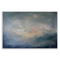 Stupell Industries Cascading Clouds Abstract Abstract Painting Unframed Art Print Wall Art, 15 x 10