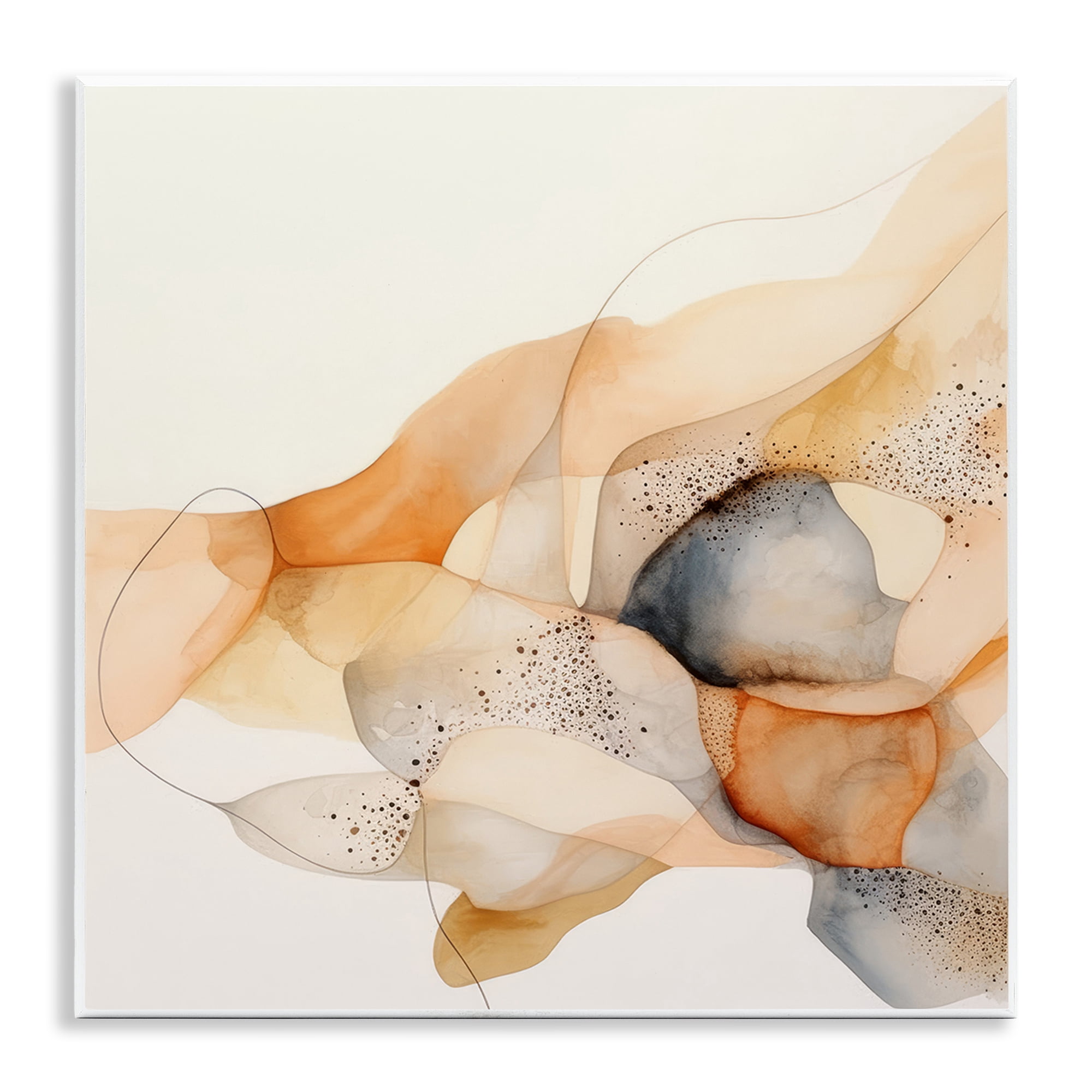 Stupell Industries Cascading Fluid Abstract Abstract Painting Unframed Art Print Wall Art, 12 x 12