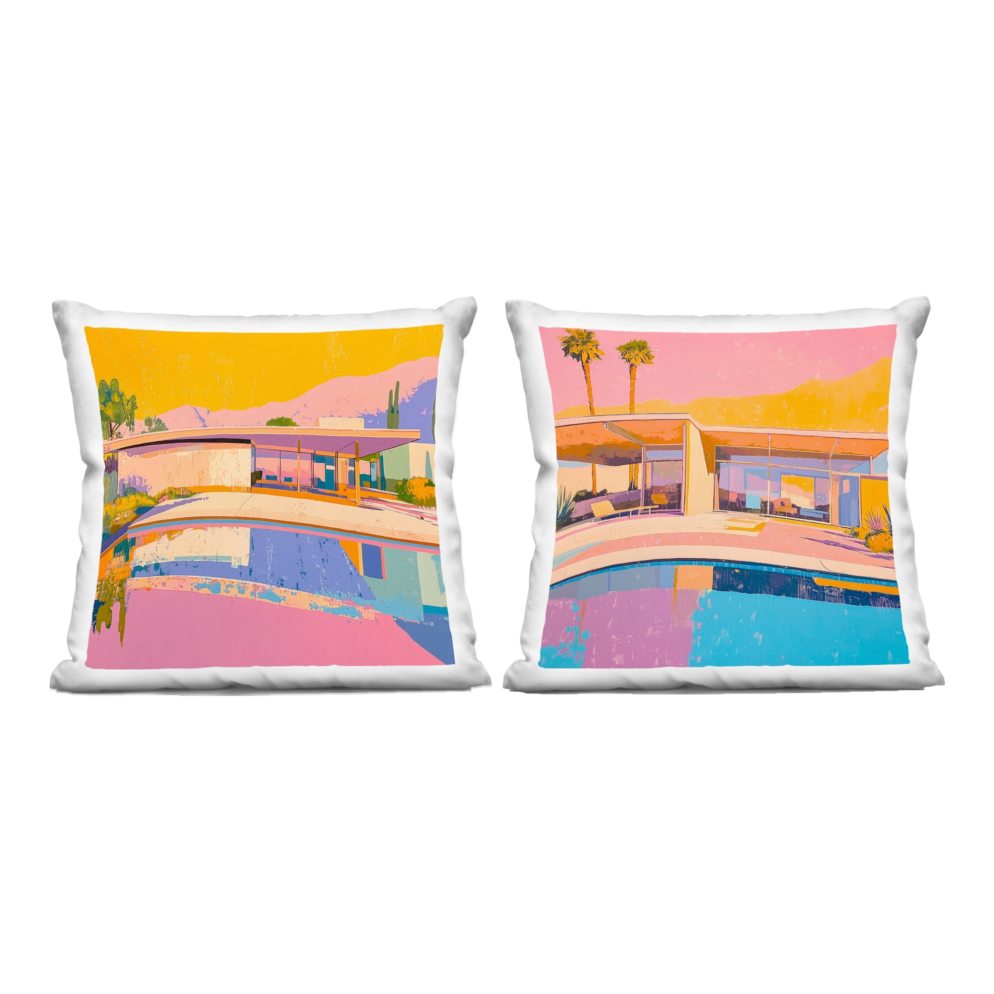 Stupell Industries Case Study Villa 2 Piece Decorative Printed Throw Pillow Set, design by Walker Noble