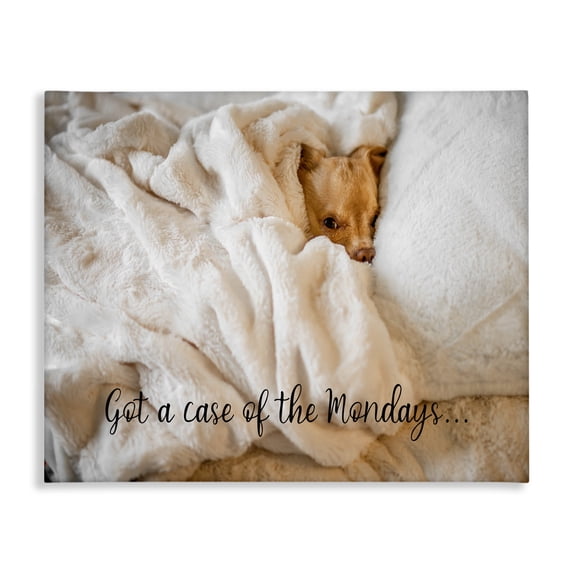Stupell Industries Contemporary Case of the Mondays Dog Canvas Art, 20 x 16, by Ziwei Li