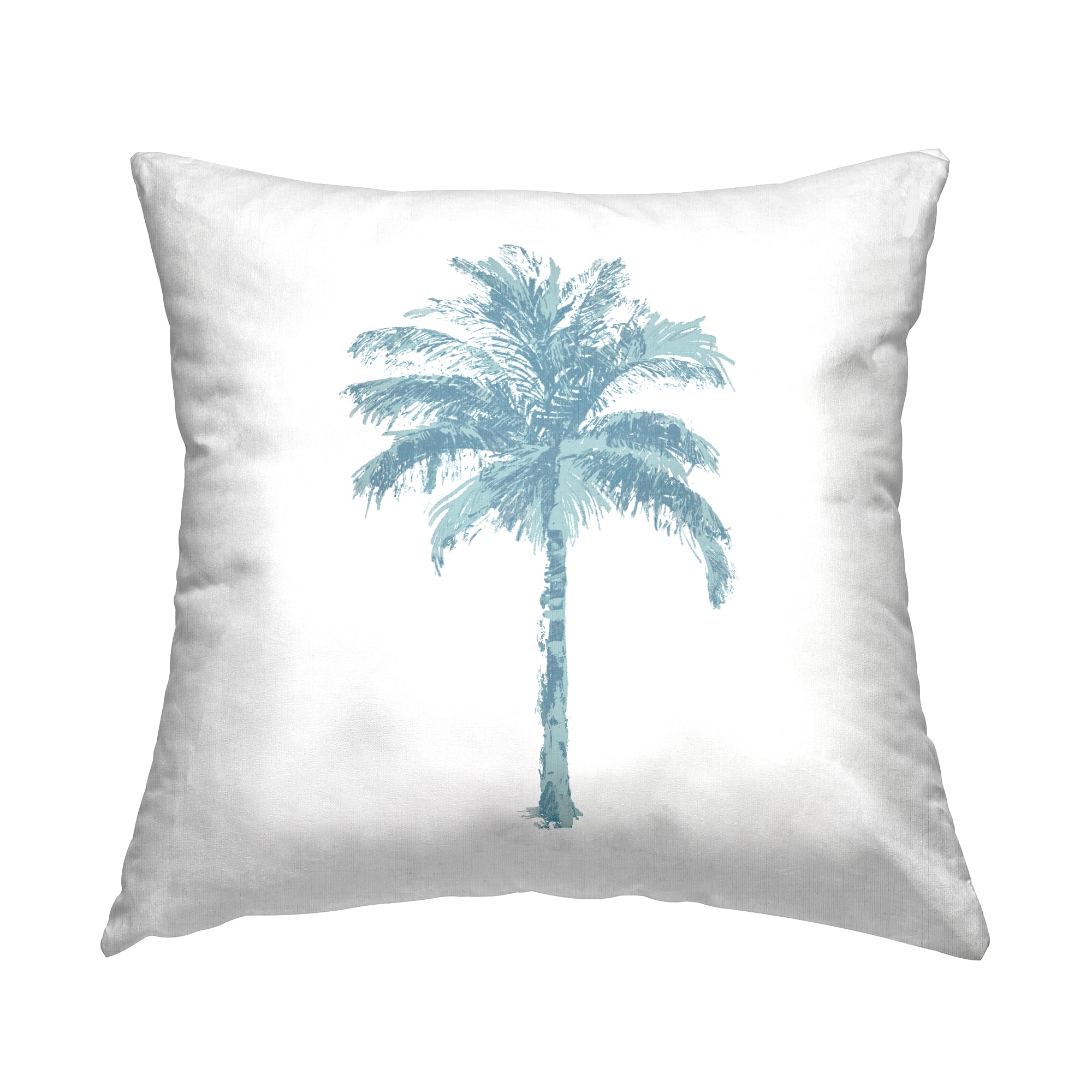 Stupell Industries Casual Blue Palm Tree Nature Printed Throw Pillow Design by Kristen Drew