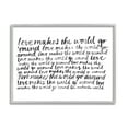 thumbnail image 1 of Stupell Industries Casual Cursive Love Phrase Repeating Calligraphy Words Graphic Art Gray Framed Art Print Wall Art, Design by Grace Popp, 1 of 8