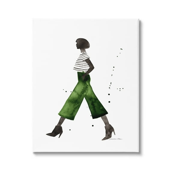 Stupell Industries Casual Fashion Girl Beauty & Fashion Painting Gallery Wrapped Canvas Print Wall Art, 16 x 20