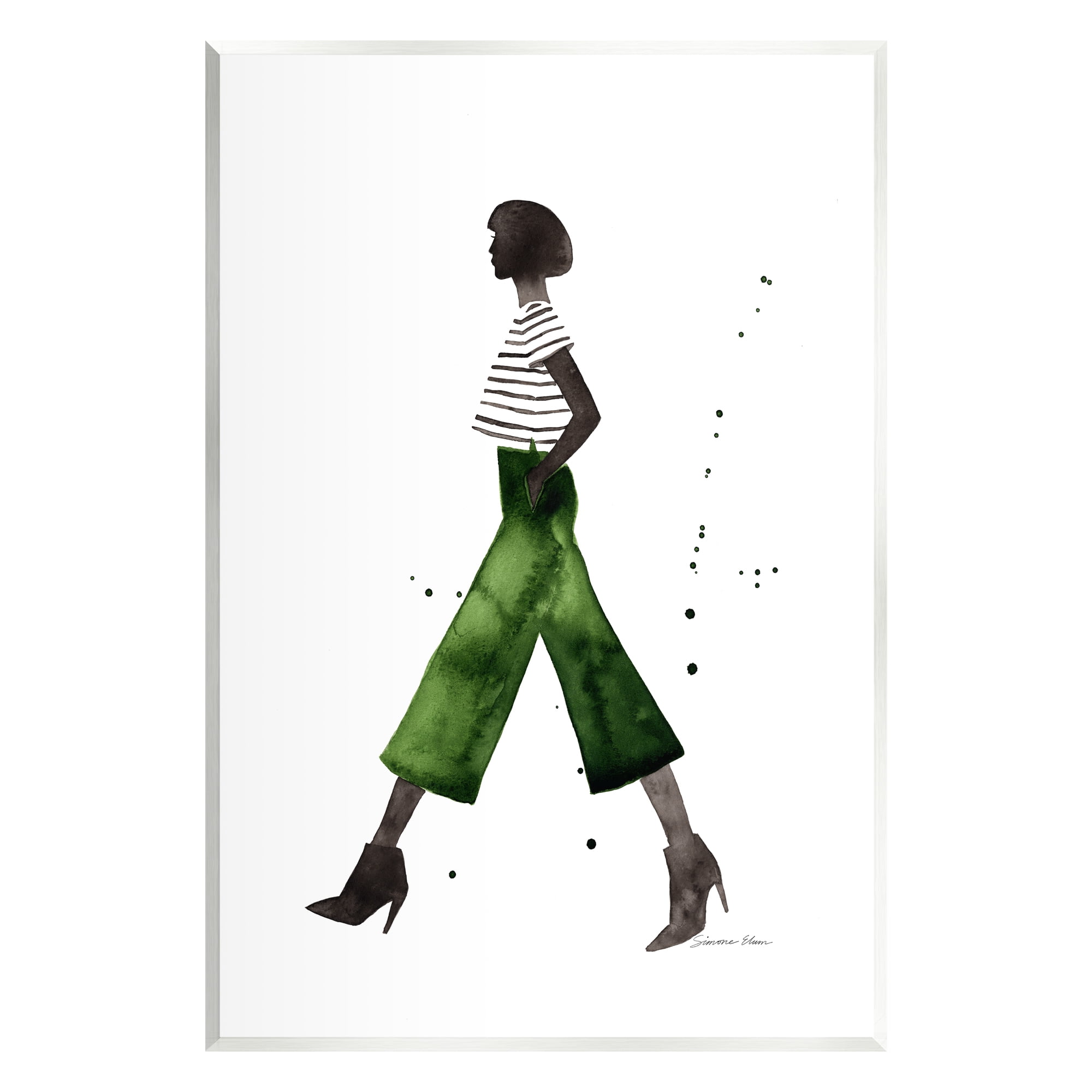 Stupell Industries Casual Fashion Girl Beauty & Fashion Painting Unframed Art Print Wall Art, 10 x 15