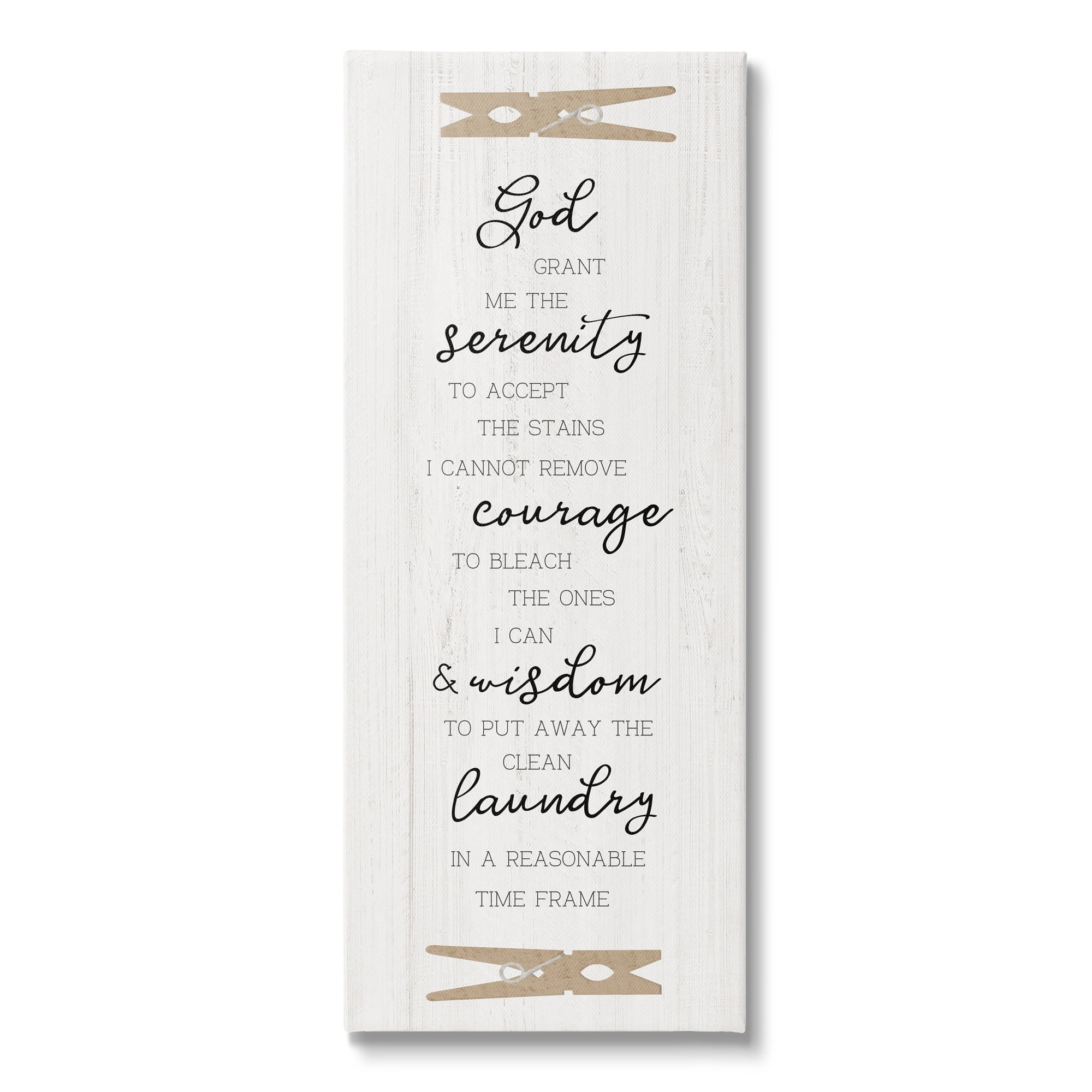 Stupell Industries Casual Laundry Phrase Religious God Grant Me List Graphic Art Gallery Wrapped Canvas Print Wall Art, Design by CAD Designs