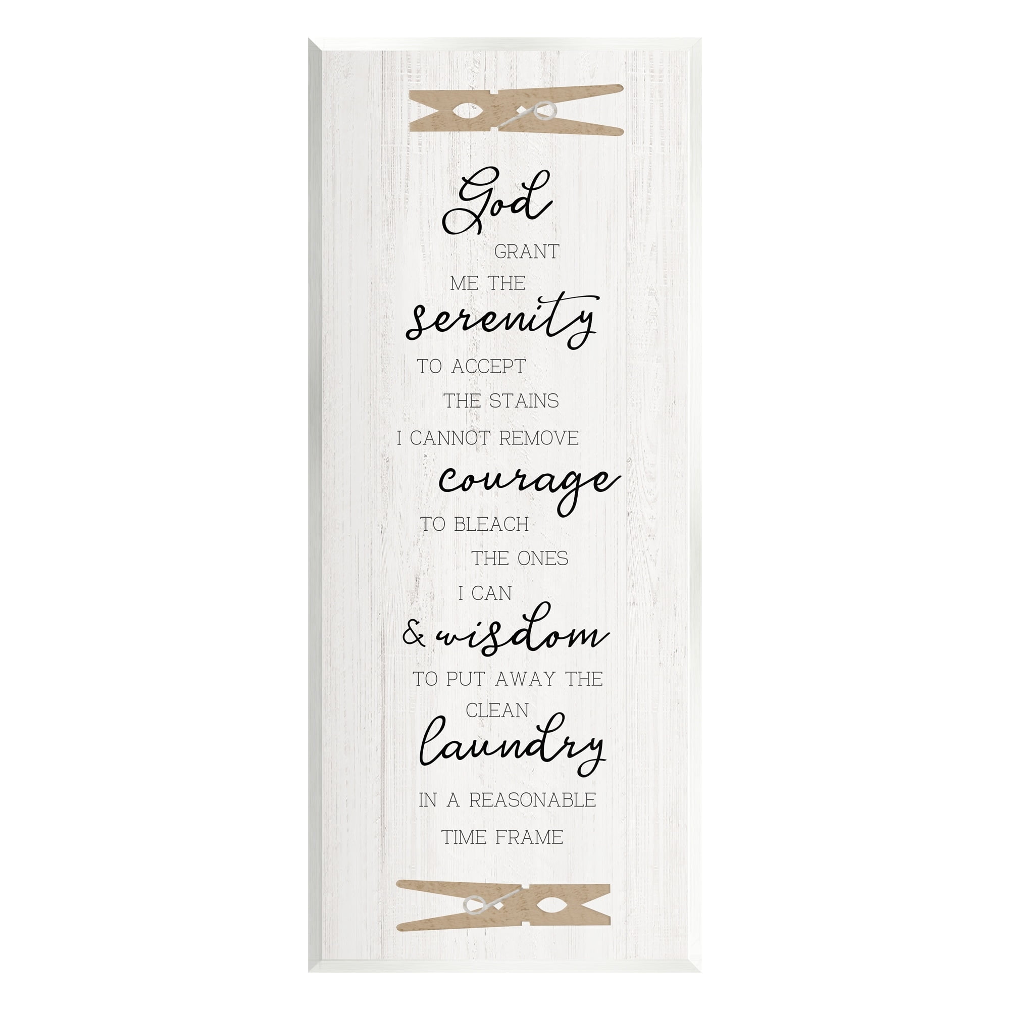 Stupell Industries Casual Laundry Phrase Religious God Grant Me List Graphic Art Unframed Art Print Wall Art, Design by CAD Designs