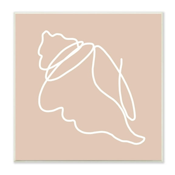 Stupell Industries Casual Line Doodle Seashell Ocean Life Drawing Graphic Art Unframed Art Print Wall Art, Design by Daphne Polselli