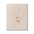 thumbnail image 1 of Stupell Industries Casual Peace Sign Hand Symbol Painted Nails Canvas Wall Art, 16 x 20, Design by Rachel Nieman, 1 of 5