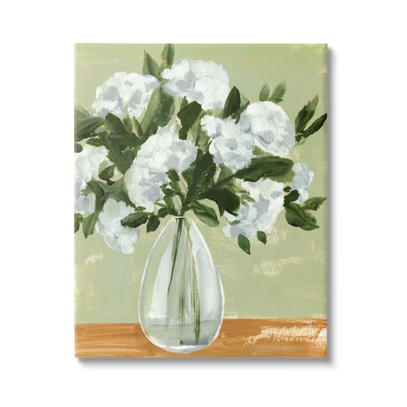 Stupell Industries Casual White Floral Arrangement Bouquet Still Life Painting Gallery Wrapped Canvas Print Wall Art, Design by Annie Warren