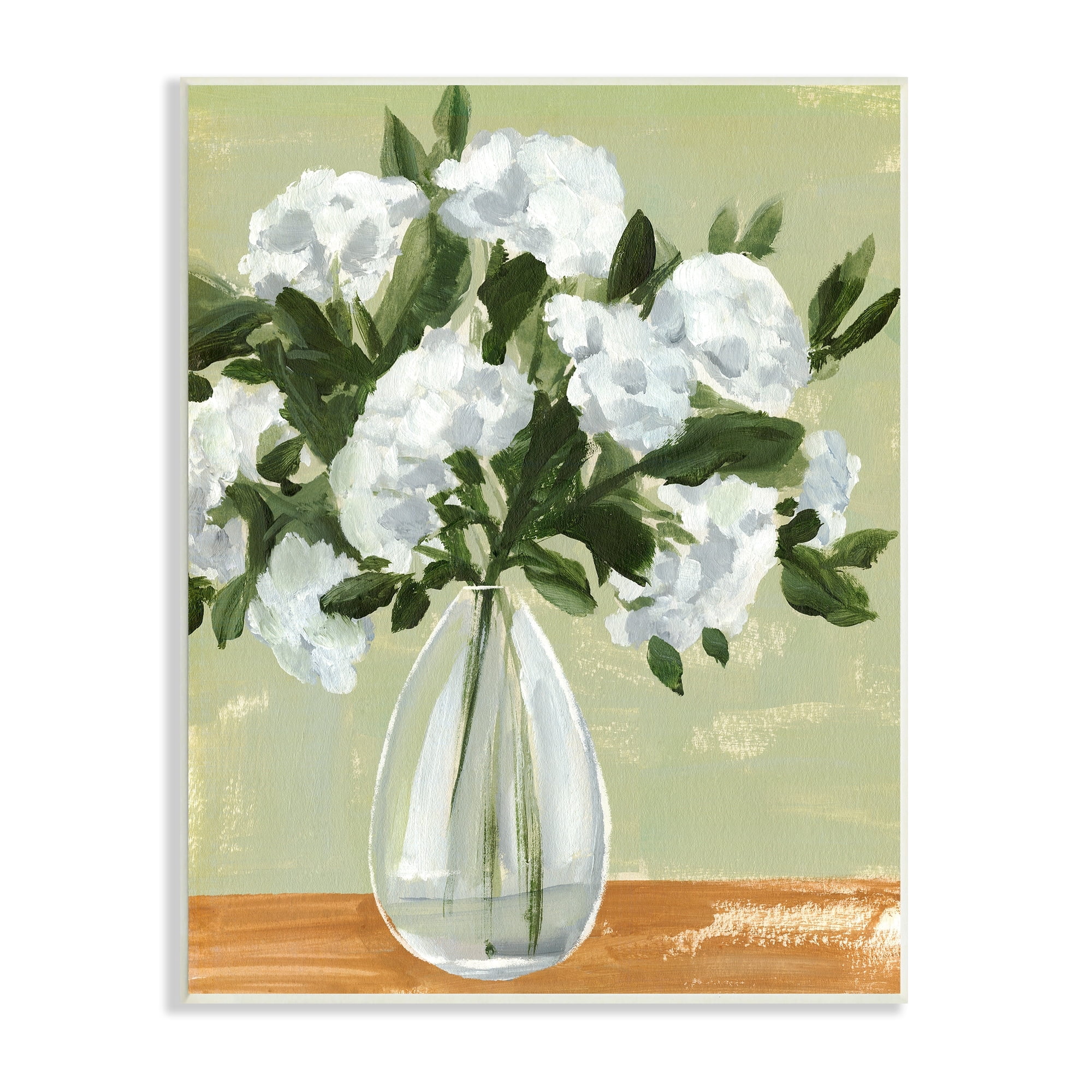 Stupell Industries Casual White Floral Arrangement Bouquet Still Life Painting Unframed Art Print Wall Art, Design by Annie Warren