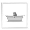 thumbnail image 1 of Stupell Industries Cat Antique Tub Funny Bathroom Graphic Art White Framed Art Print Wall Art, Design by Annalisa Latella, 1 of 7