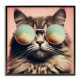thumbnail image 1 of Stupell Industries Cat & Cloud Reflection Glasses Animals & Insects Painting Black Framed Art Print Wall Art, 12 x 12, 1 of 10