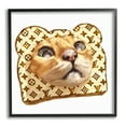 thumbnail image 1 of Stupell Industries Cat Face Bread Toast Glam Fashion Motif Pattern Graphic Art Black Framed Art Print Wall Art, Design by Ziwei Li, 1 of 5