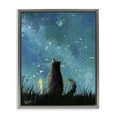 thumbnail image 1 of Stupell Industries Cat Gazing at Stars Astrology & Stars Painting Gray Floater Framed Canvas Art Print Wall Art, 17 x 21, 1 of 10