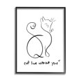 thumbnail image 1 of Stupell Industries Cat Live Without You Phrase Feline Pet Pun, 11 x 14, Design by Anna Quach, 1 of 7