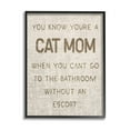 thumbnail image 1 of Stupell Industries Cat Mom Bathroom Without Escort Funny Phrase Rustic, 16 x 20, Design by Daphne Polselli, 1 of 5