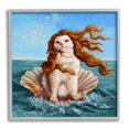 thumbnail image 1 of Stupell Industries Cat Ocean Seashell Scorpio Astrological Symbol Constellation Painting Gray Framed Art Print Wall Art, Design by Lucia Heffernan, 1 of 5