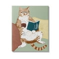 thumbnail image 1 of Stupell Industries Cat Reading with Wine Animals & Insects Painting Gallery Wrapped Canvas Art Print Wall Art, 36 x 48, 1 of 8