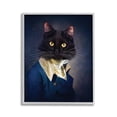 thumbnail image 1 of Stupell Industries Cat with Colonial Fashion Animals & Insects Painting Gray Framed Art Print Wall Art, 11 x 14, 1 of 9